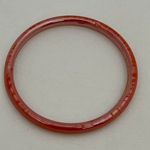 Set Of 2 Unbranded Vintage Orange Glass Bangle Bracelets - Picture 5 of 15